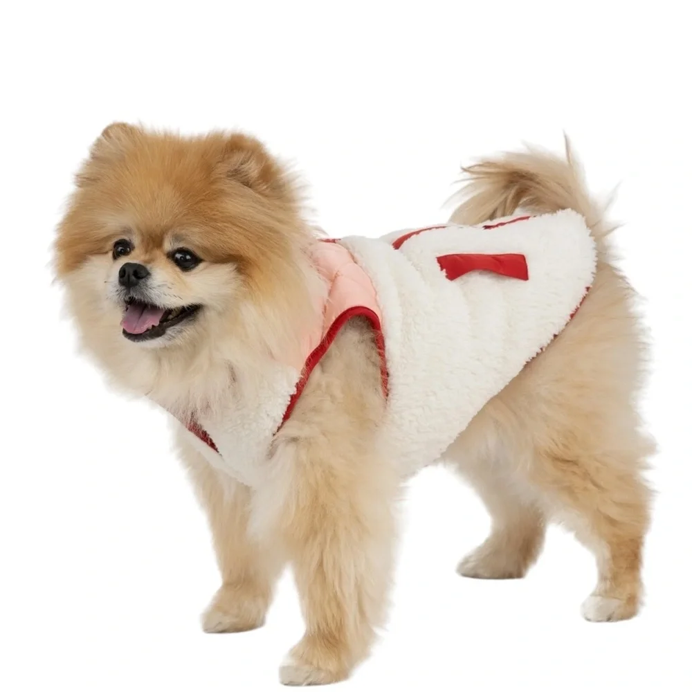 Vibrant Life Sherpa Contrast Yoke Quilted Pet Jacket NEW!
